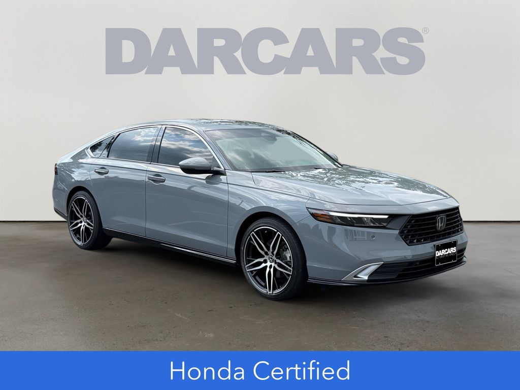Gray 2025 Honda Accord Hybrid Sedan Front-Wheel Drive Continuously Variable Transmission