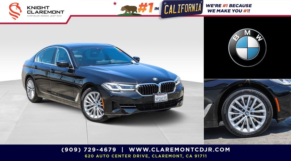 Black Sapphire Metallic 2021 BMW 5 Series Sedan Rear-Wheel Drive 8-Speed Automatic