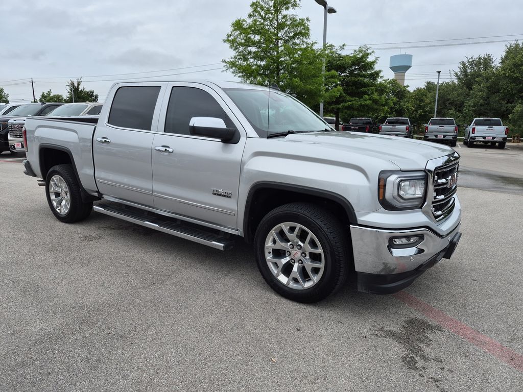 Quicksilver Metallic 2018 GMC Sierra 1500 SLT Crew Cab Pickup Truck 4X2 6-Speed Automatic Overdrive