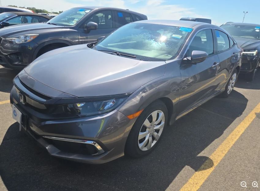 Gray 2020 Honda Civic Sedan Front-Wheel Drive Continuously Variable Transmission