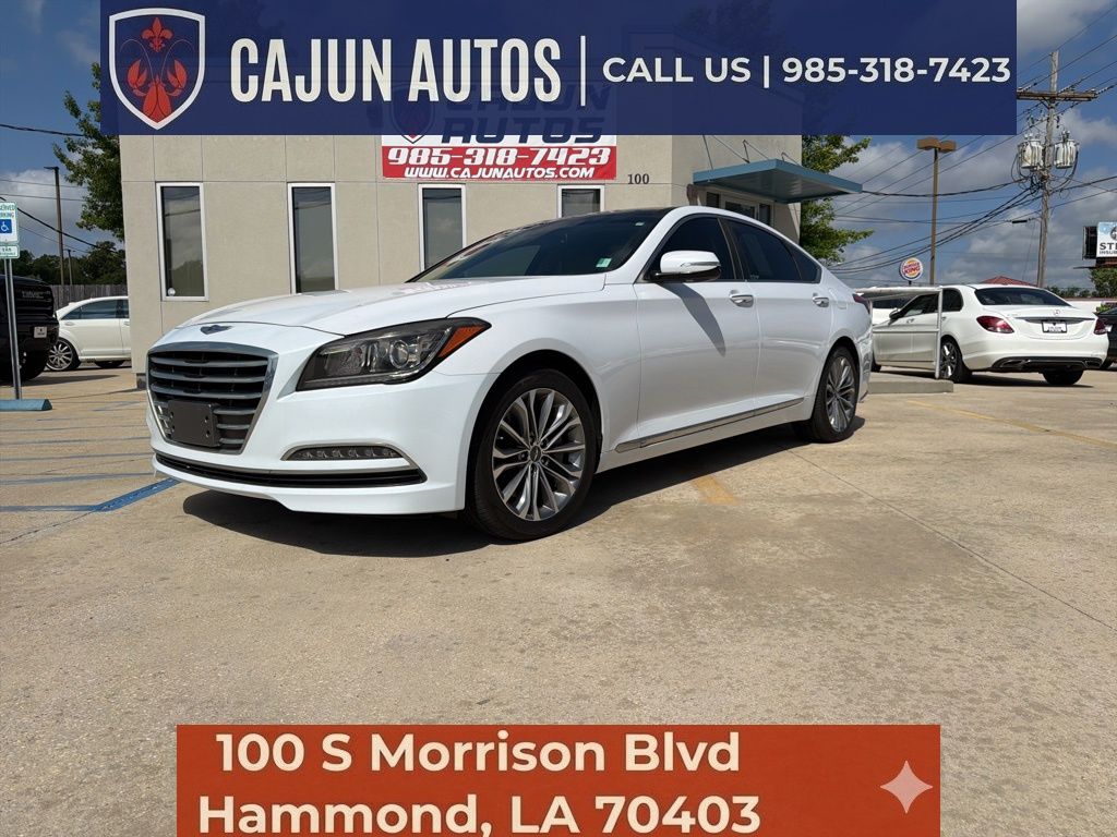 Casablanca White 2016 Hyundai Genesis Sedan Rear-Wheel Drive 8-Speed Automatic