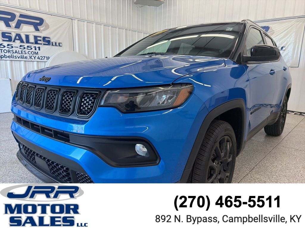 Laser Blue Pearlcoat 2023 Jeep Compass Altitude 4WD SUV / Crossover Four-Wheel Drive 8-Speed Automatic