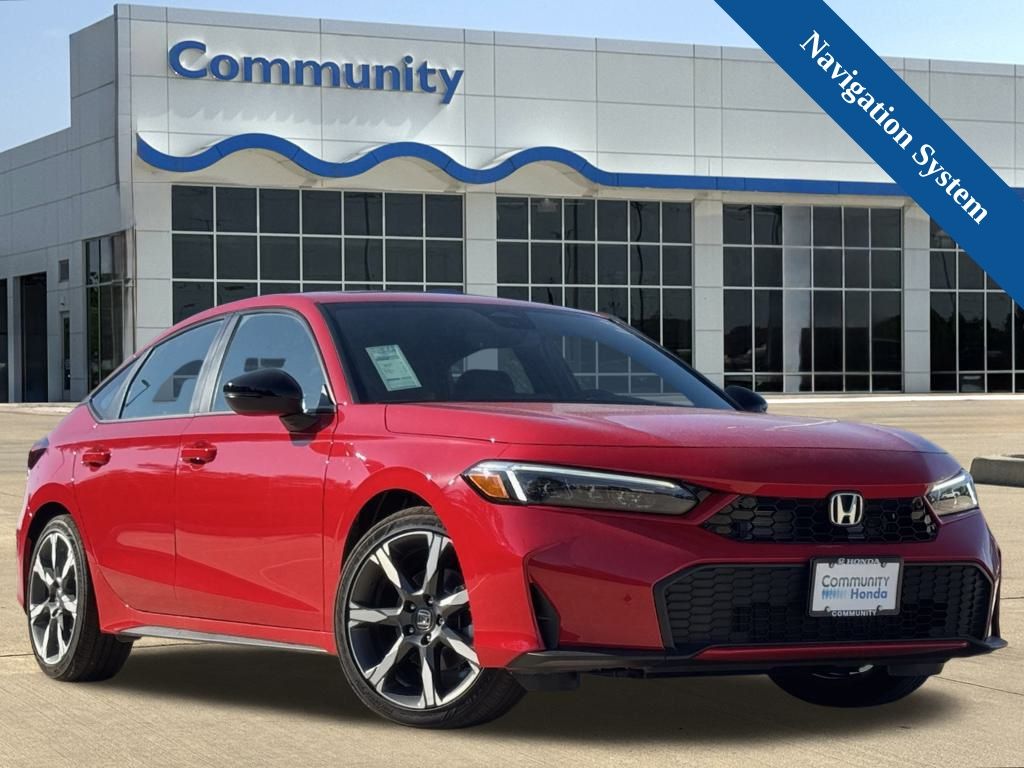 2026 Honda Civic Hybrid Sport Touring Red at Community Honda