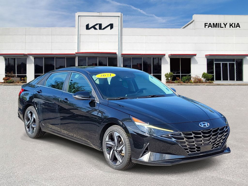 Phantom Black 2021 Hyundai Elantra Limited FWD Sedan Front-Wheel Drive Continuously Variable Transmission