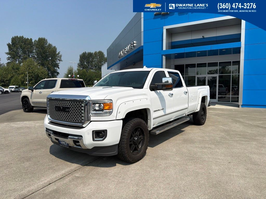 Summit White 2015 GMC Sierra 3500HD Pickup Truck Four-Wheel Drive 6-Speed Automatic