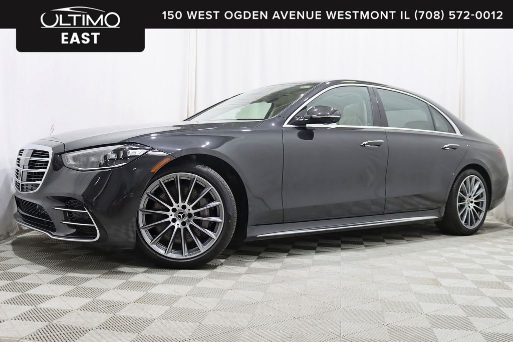 Graphite Gray Metallic 2025 Mercedes-Benz S-Class S 580 4MATIC Sedan All-Wheel Drive 9-Speed Automatic