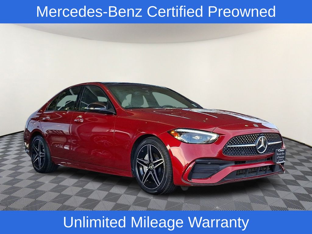 MANUFAKTUR Cardinal Red Metallic 2023 Mercedes-Benz C-Class C 300 4MATIC Sedan All-Wheel Drive 9-Speed Automatic
