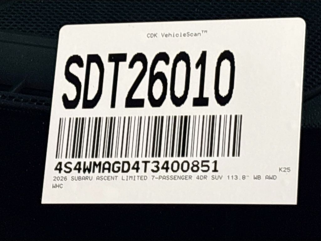 2026 Subaru Ascent Limited