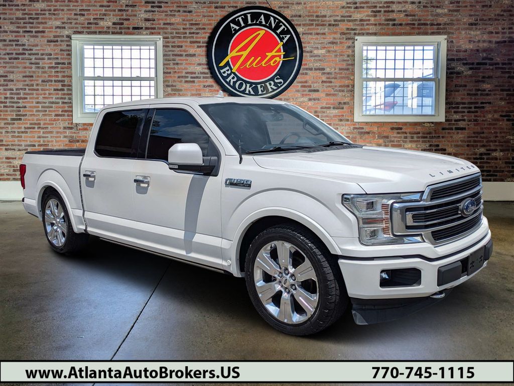 White Platinum Clearcoat Metallic 2018 Ford F-150 Pickup Truck Four-Wheel Drive Automatic