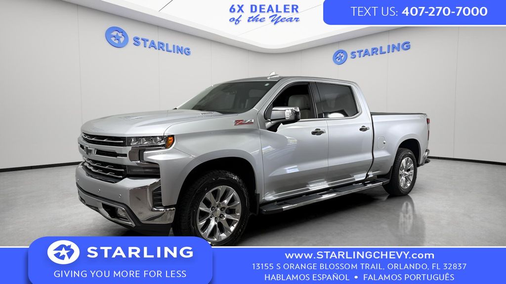 Silver Ice Metallic 2021 Chevrolet Silverado 1500 Pickup Truck Four-Wheel Drive Automatic