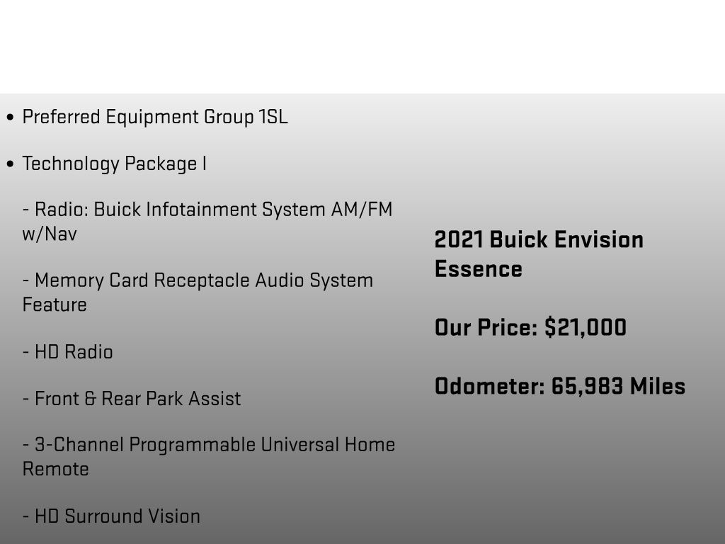 2021 Buick Envision Essence Blue at Honda North