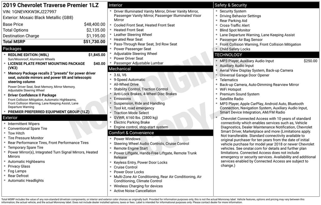 Used 2019 Chevrolet Traverse SUV