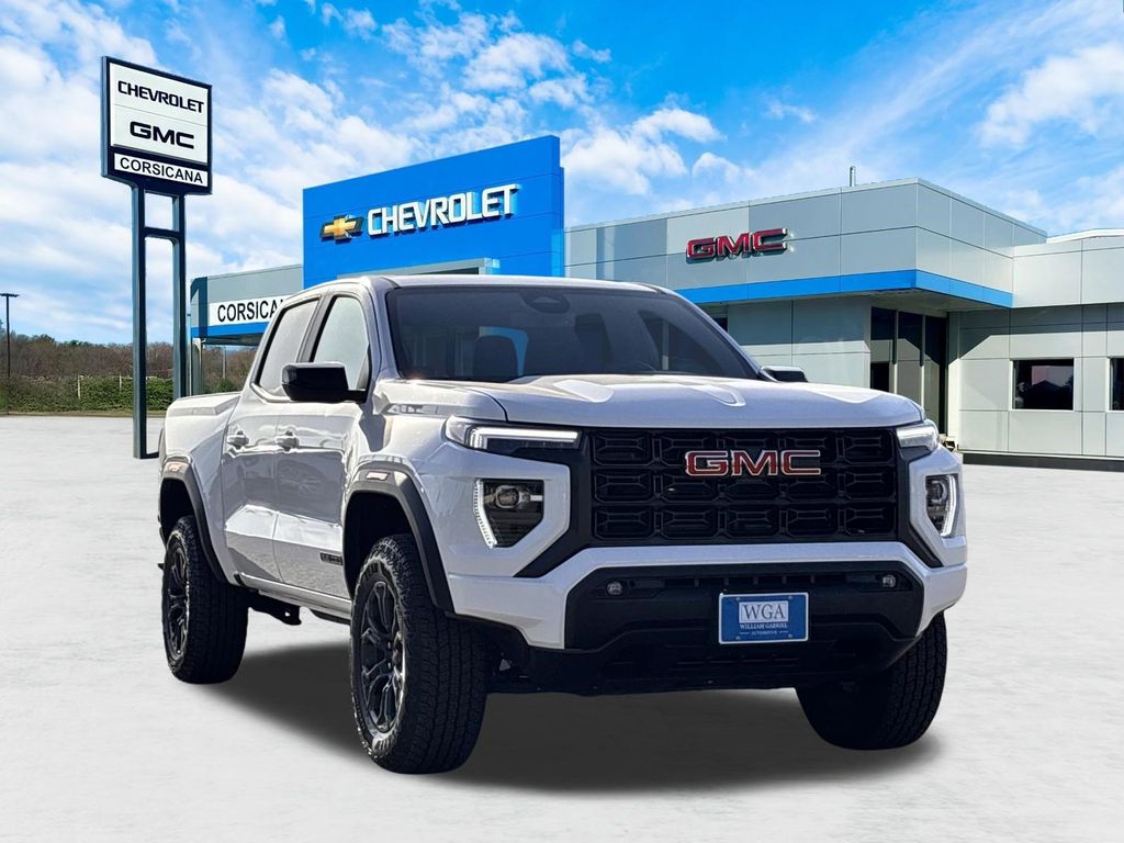 Summit White 2025 GMC Canyon Elevation Crew Cab RWD Pickup Truck 4X2 8-Speed Automatic