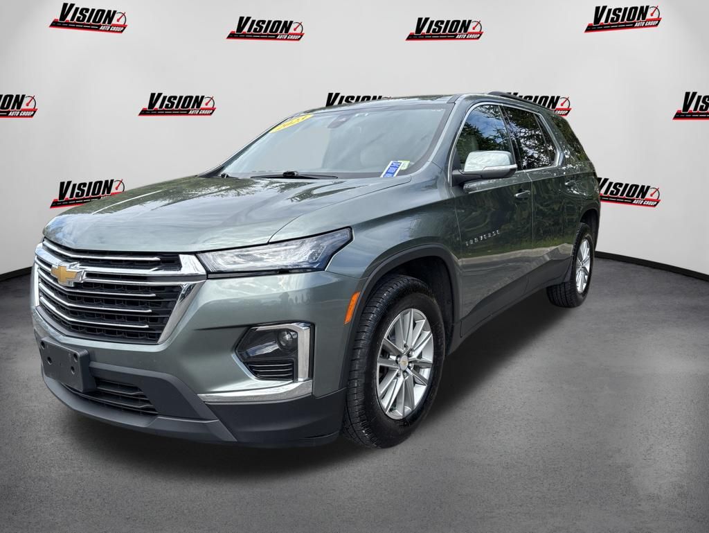 Silver Sage Metallic 2023 Chevrolet Traverse SUV / Crossover Four-Wheel Drive 9-Speed Automatic