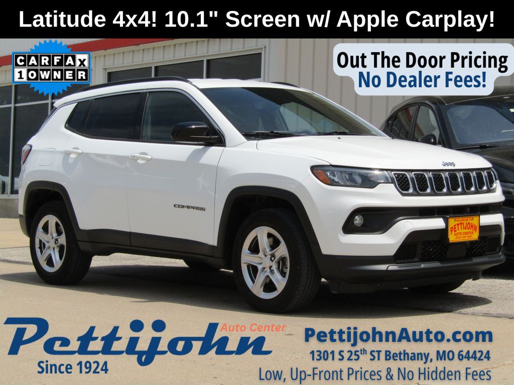 Bright White Clearcoat 2024 Jeep Compass SUV / Crossover Four-Wheel Drive 8-Speed Automatic