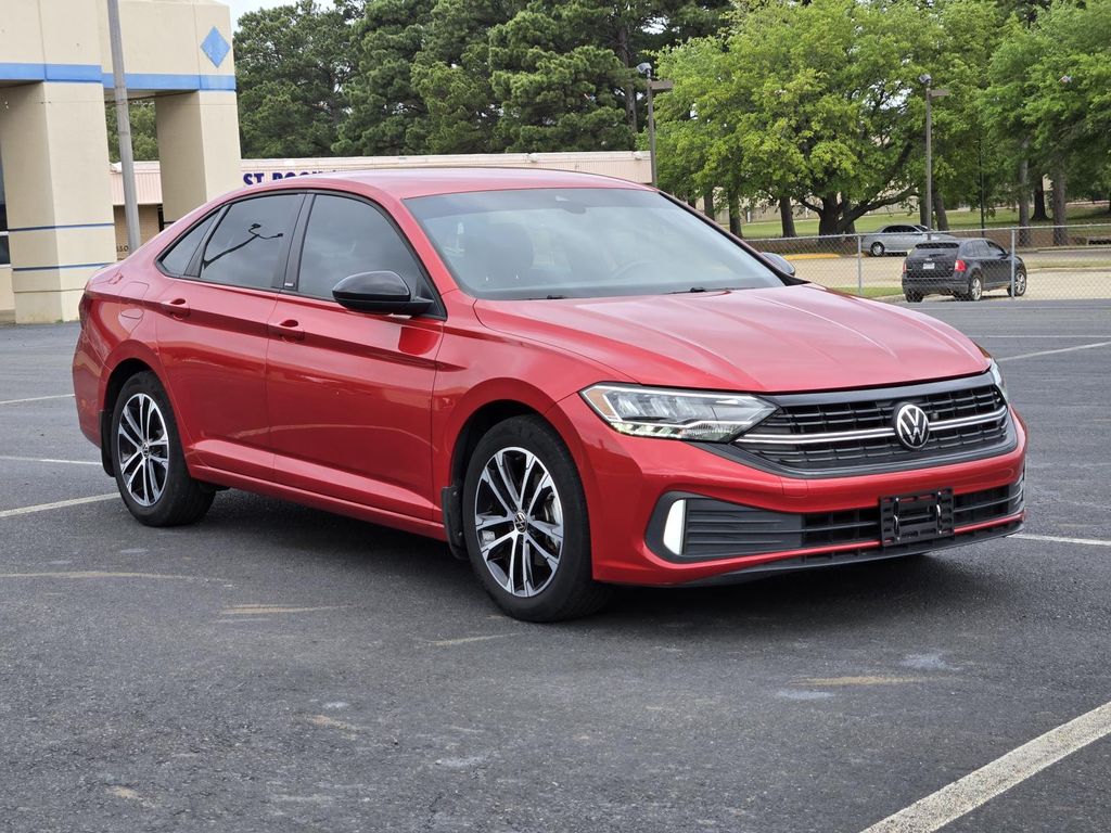 Red Metallic 2024 Volkswagen Jetta Sport FWD Sedan Front-Wheel Drive 8-Speed Automatic
