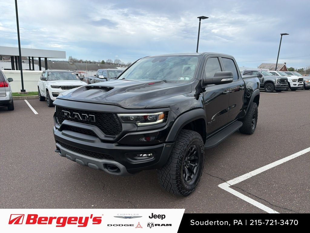 Diamond Black Crystal Pearlcoat 2022 RAM 1500 TRX Crew Cab 4WD Pickup Truck All-Wheel Drive 8-Speed Automatic