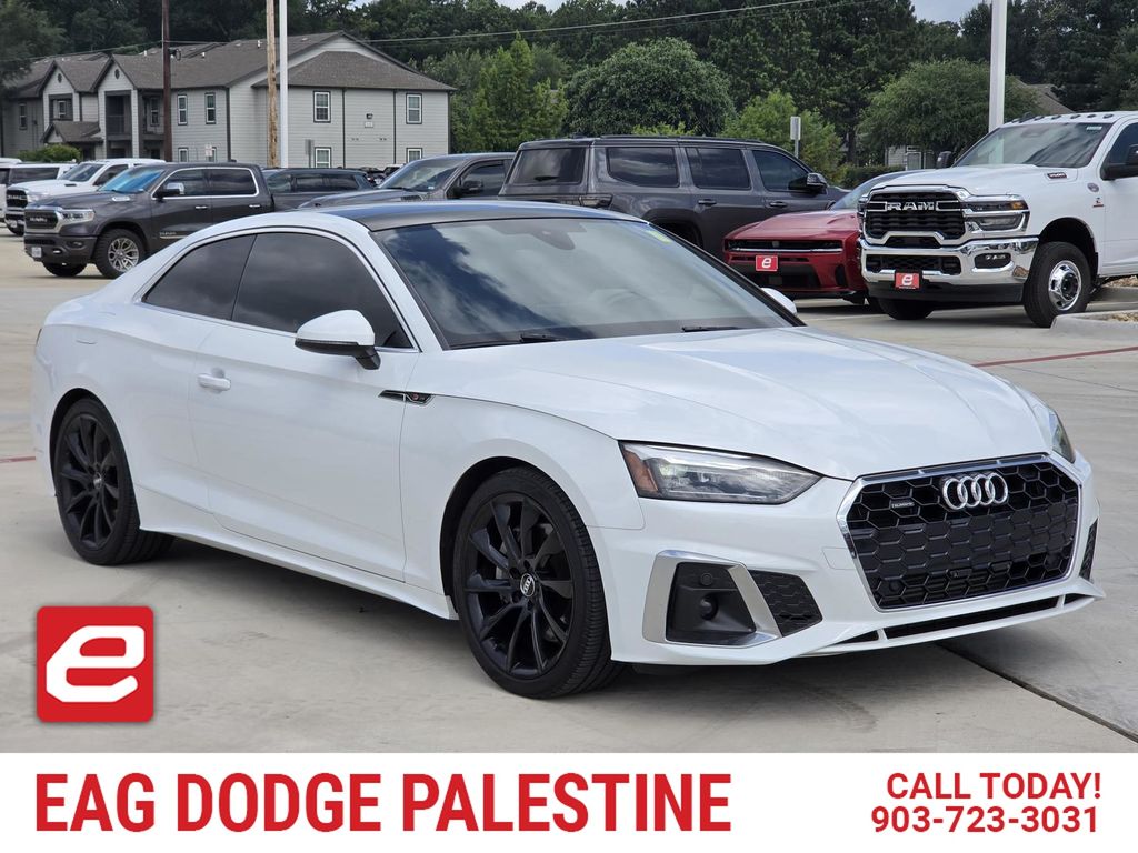 Glacier White Metallic 2022 Audi A5 Coupe All-Wheel Drive 7-Speed Automatic