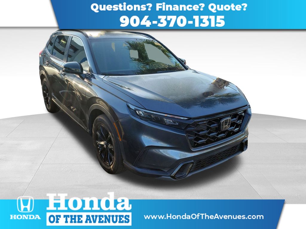 Meteorite Gray Metallic 2024 Honda CR-V Hybrid SUV / Crossover Front-Wheel Drive Continuously Variable Transmission
