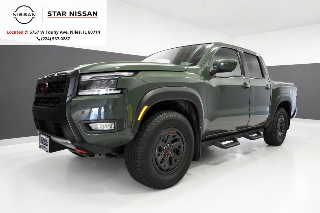 Tactical Green Metallic 2025 Nissan Frontier Pickup Truck Four-Wheel Drive 9-Speed Automatic Overdrive