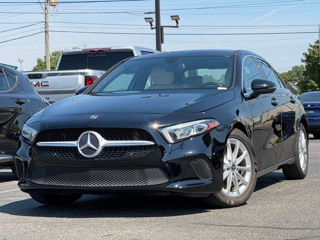 Black 2021 Mercedes-Benz A-Class Sedan Front-Wheel Drive 7-Speed Automatic