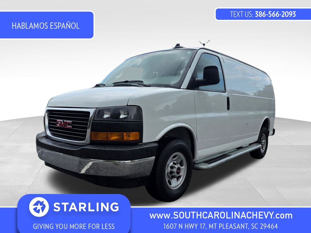 Summit White 2024 GMC Savana Cargo Van Rear-Wheel Drive 8-Speed Automatic Overdrive