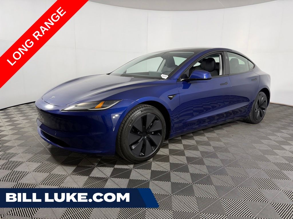 Deep Blue Metallic 2025 Tesla Model 3 Sedan Rear-Wheel Drive 1-Speed Automatic