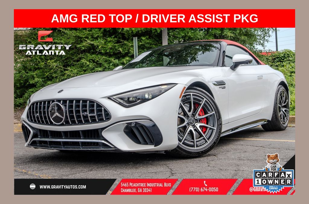 MANUFAKTUR Moonlight White Metallic 2022 Mercedes-Benz SL-Class Convertible All-Wheel Drive 9-Speed Automatic