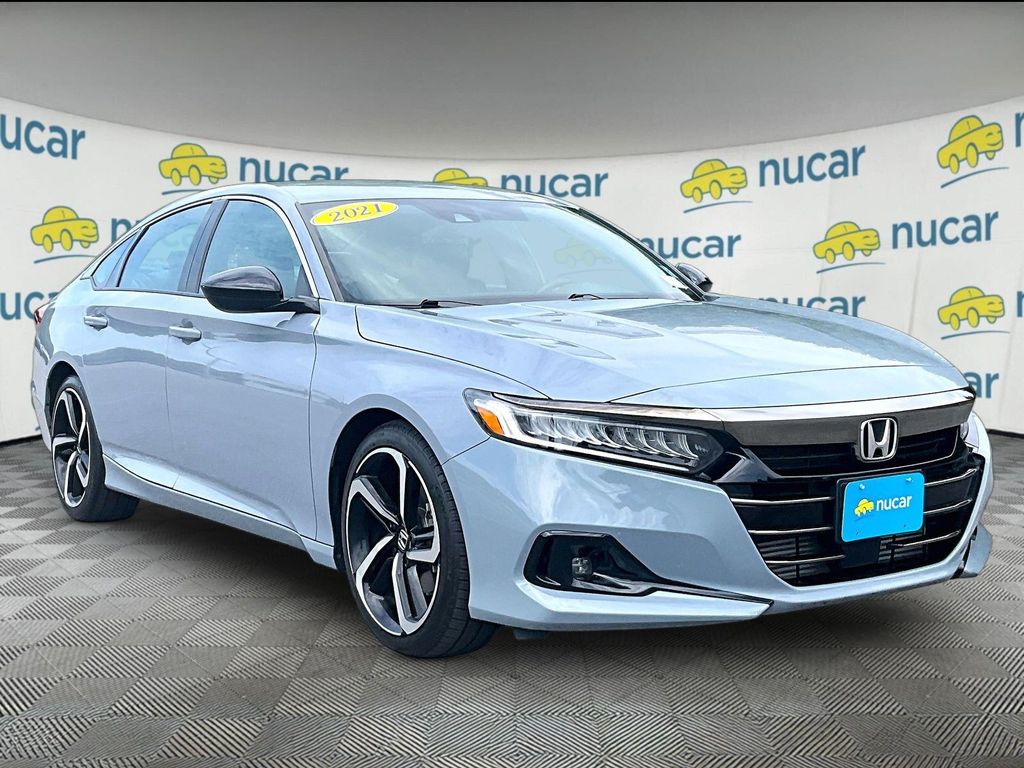 Gray 2021 Honda Accord Sport FWD Sedan Front-Wheel Drive Continuously Variable Transmission