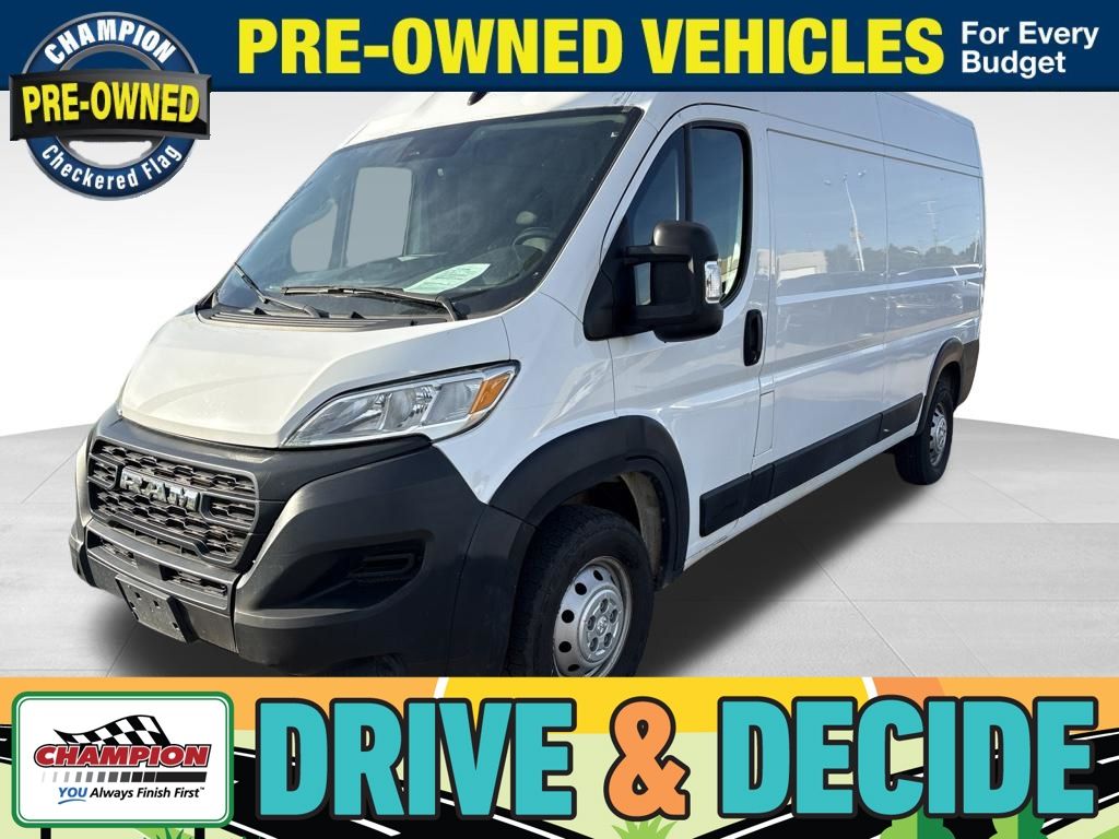 Bright White Clearcoat 2023 RAM ProMaster 2500 159 High Roof Cargo Van FWD Van Front-Wheel Drive 9-Speed Automatic