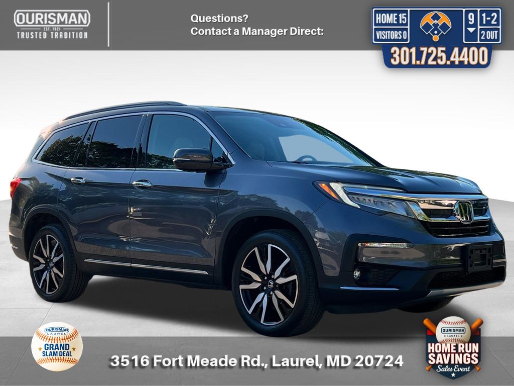 Gray (Modern Steel Metallic) 2021 Honda Pilot Touring AWD with Rear Captains Chairs SUV / Crossover All-Wheel Drive 9-Speed Automatic