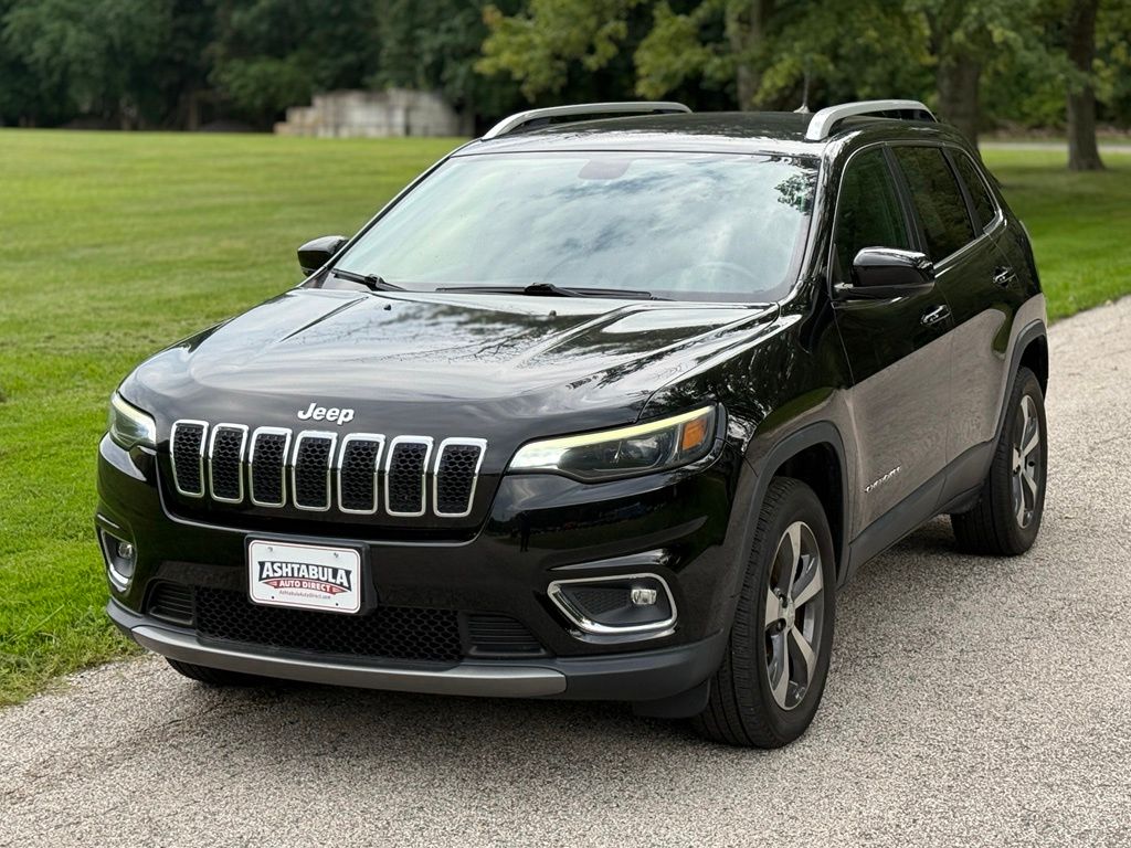 Diamond Black 2019 Jeep Cherokee SUV / Crossover Four-Wheel Drive 9-Speed Automatic