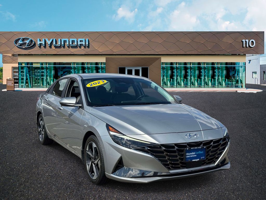Shimmering Silver Pearl 2023 Hyundai Elantra Limited FWD Sedan Front-Wheel Drive Continuously Variable Transmission