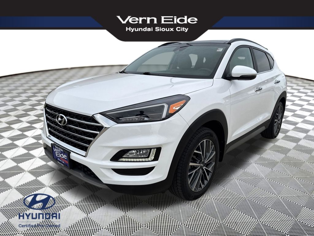 White Cream 2021 Hyundai Tucson SUV / Crossover All-Wheel Drive 6-Speed Automatic