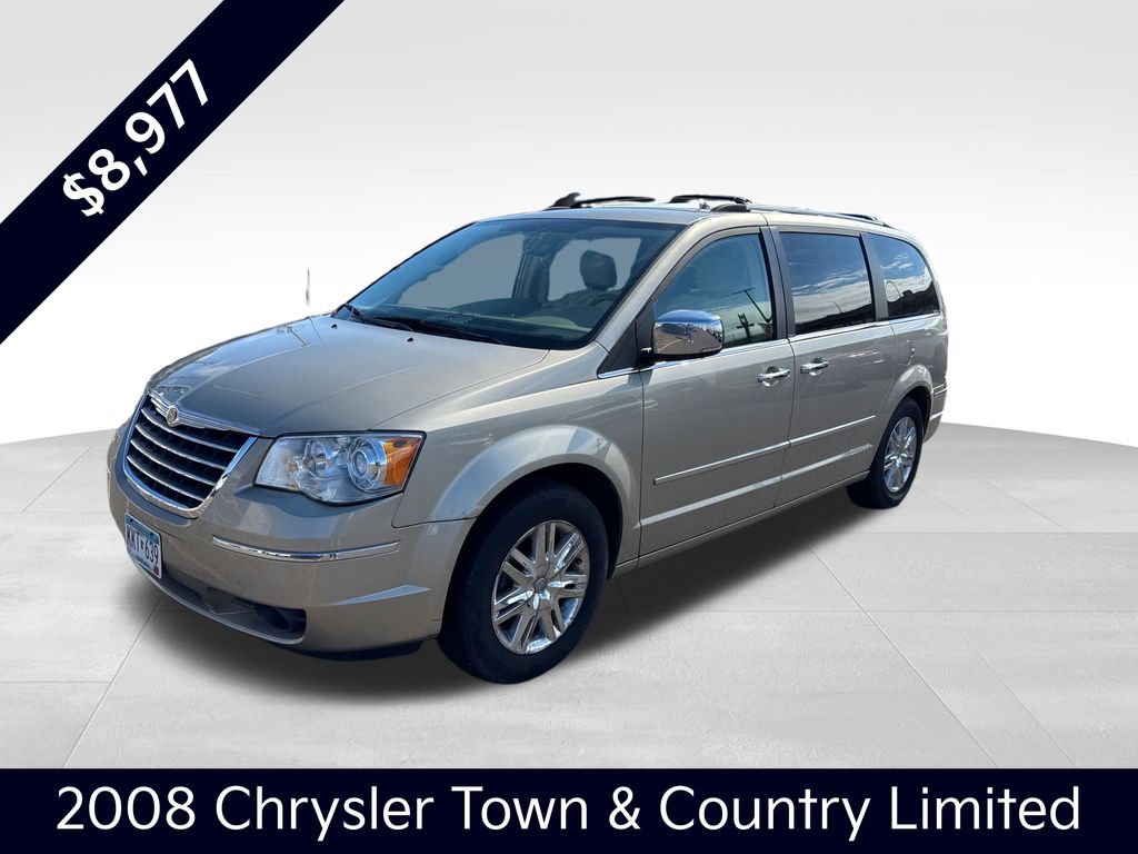 Light Sandstone Metallic Clearcoat/Black Vinyl Top 2008 Chrysler Town & Country Minivan Front-Wheel Drive 6-Speed Automatic