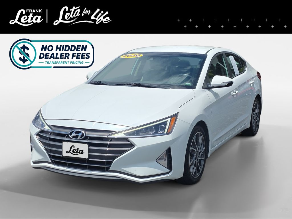 Quartz White Pearl 2020 Hyundai Elantra Sedan Front-Wheel Drive Continuously Variable Transmission