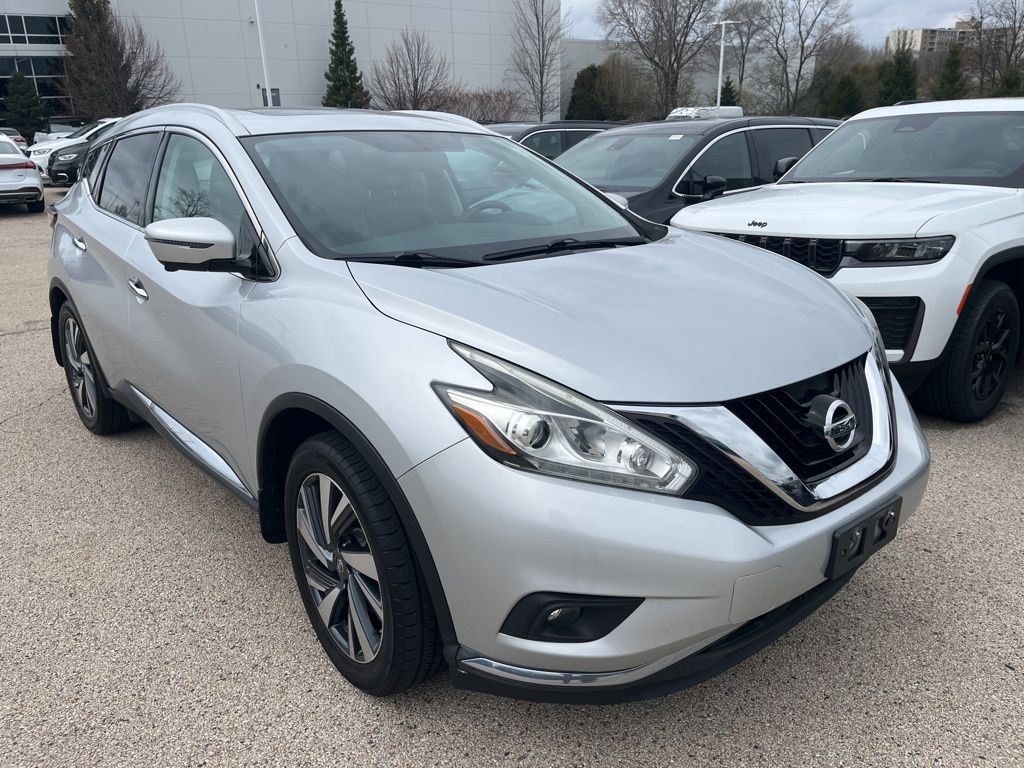 Brilliant Silver Metallic 2016 Nissan Murano Platinum AWD SUV / Crossover All-Wheel Drive Continuously Variable Transmission