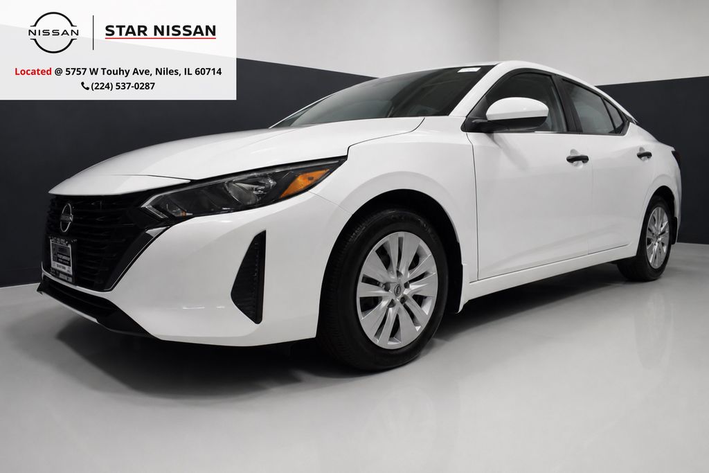White (Fresh Powder) 2025 Nissan Sentra Sedan Front-Wheel Drive Continuously Variable Transmission