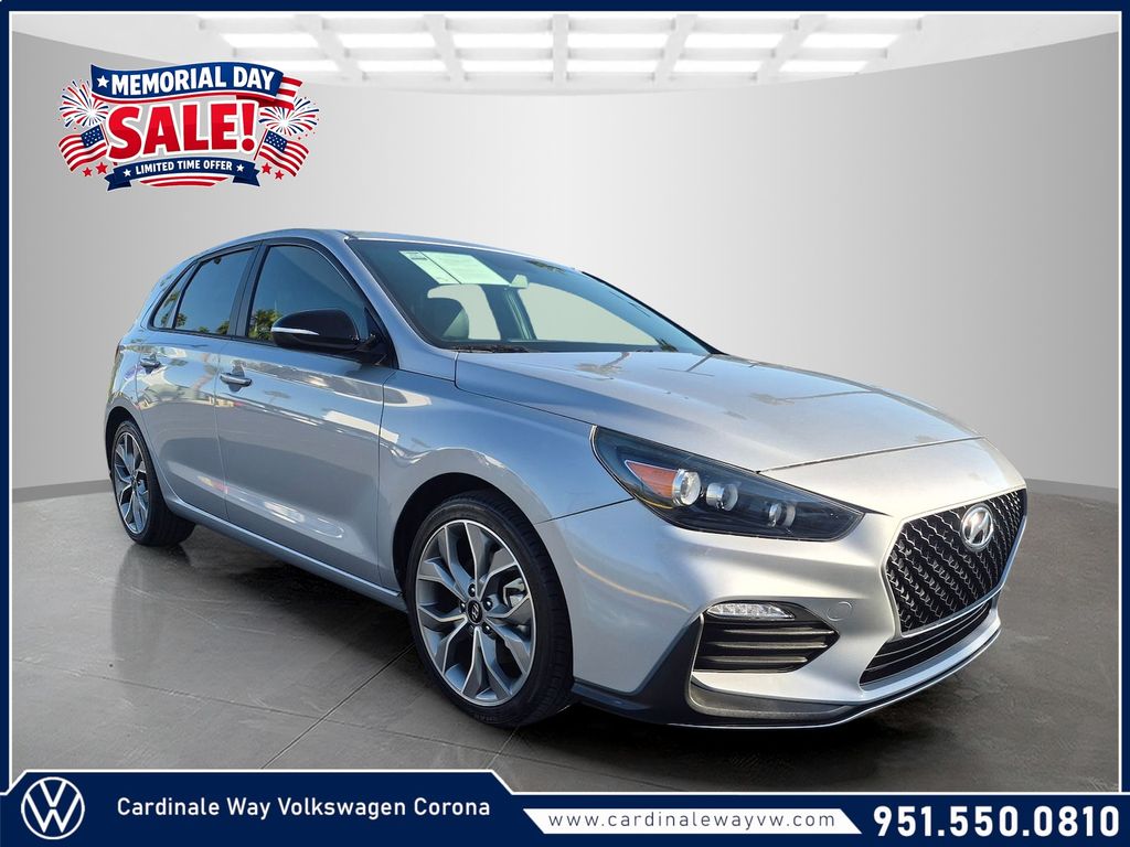 Silver 2020 Hyundai Elantra GT N Line FWD Hatchback Front-Wheel Drive Automatic