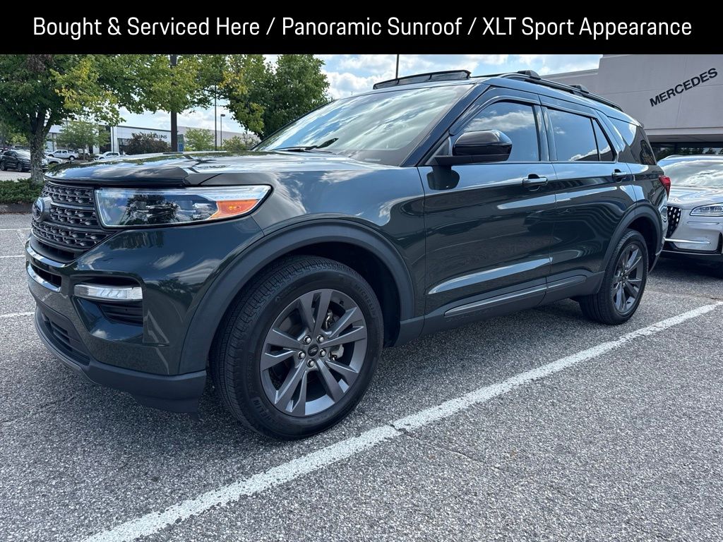 Forged Green Metallic 2023 Ford Explorer SUV / Crossover All-Wheel Drive Automatic