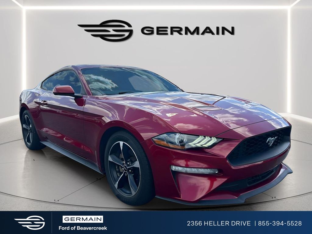 Ruby Red Metallic 2018 Ford Mustang EcoBoost Coupe RWD Coupe Rear-Wheel Drive Automatic