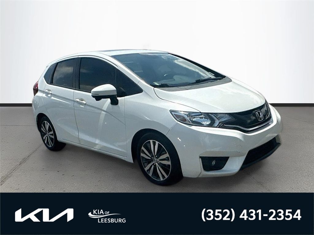 White 2016 Honda Fit Hatchback Front-Wheel Drive Continuously Variable Transmission
