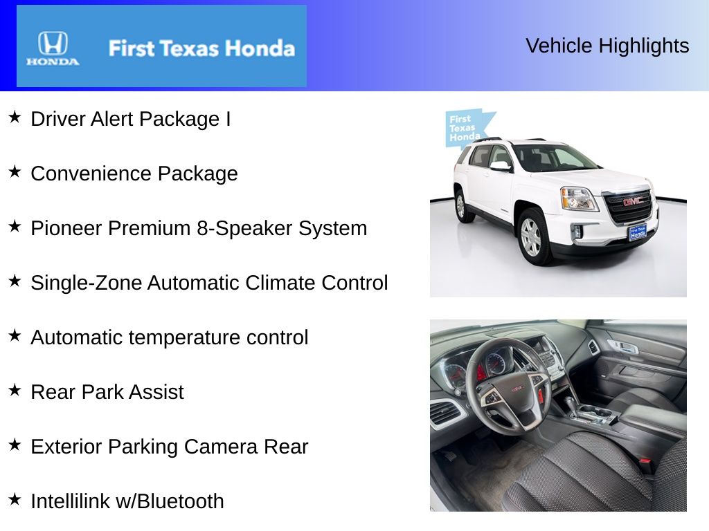 Used Car 2016 Gmc Terrain  Sle-2 For Sale In Austin, Texas