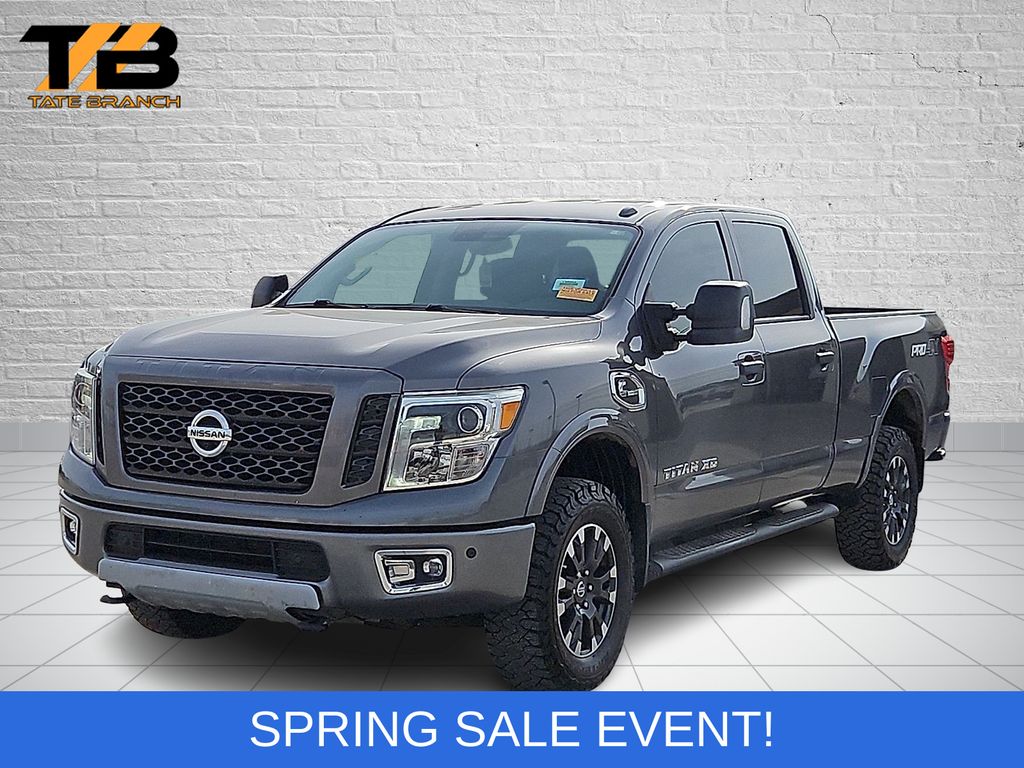Gray (Gun Metallic) 2019 Nissan Titan XD PRO-4X Crew Cab 4WD Pickup Truck Four-Wheel Drive 6-Speed Automatic