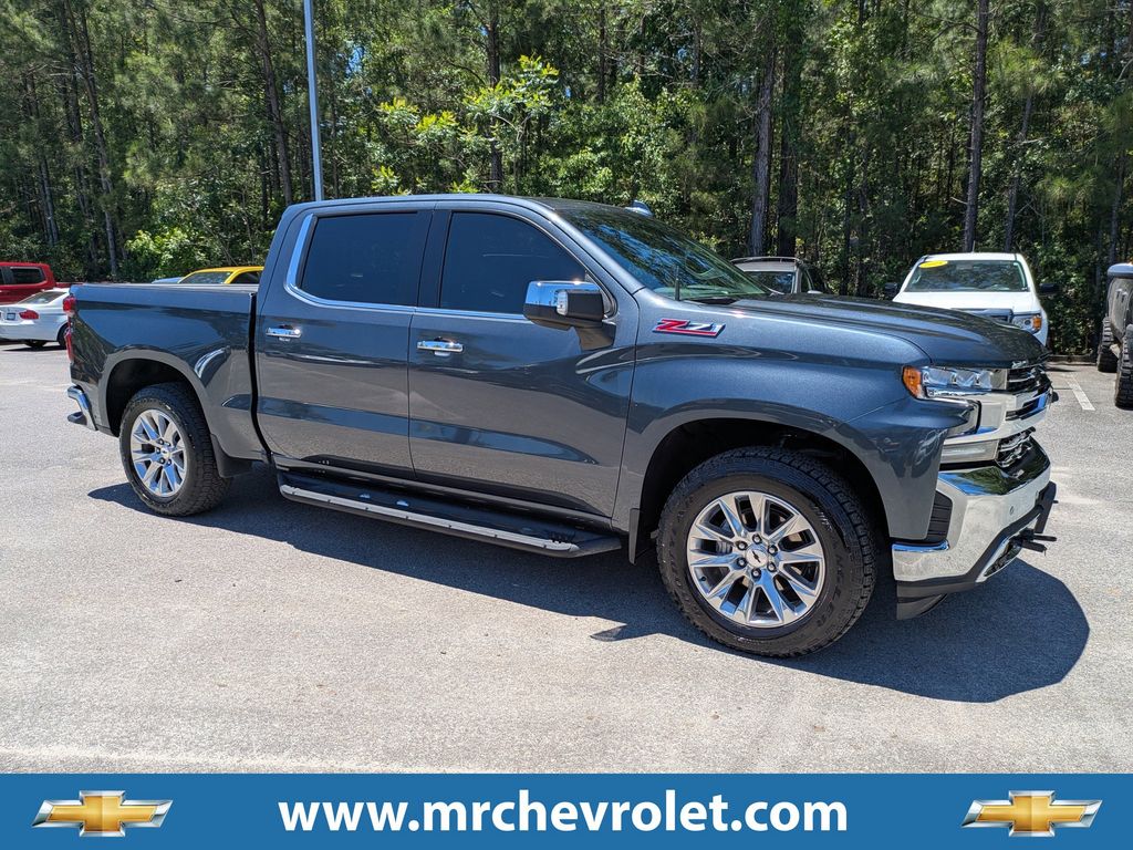 Shadow Gray Metallic 2022 Chevrolet Silverado 1500 LTZ Crew Cab 4WD Pickup Truck Four-Wheel Drive 8-Speed Automatic