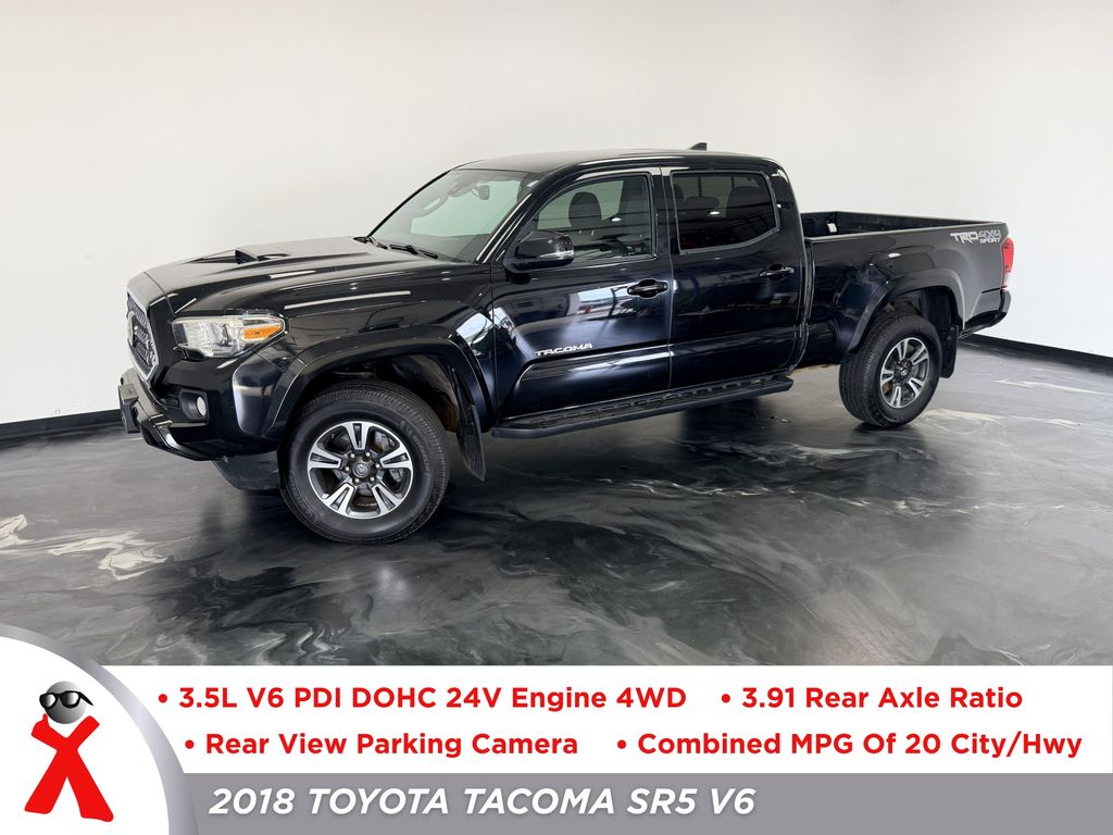 Black 2018 Toyota Tacoma Pickup Truck Four-Wheel Drive 6-Speed Automatic