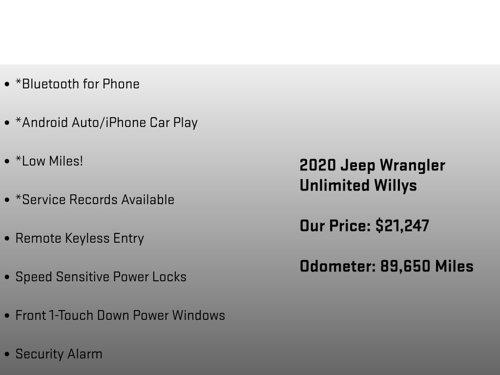 2020 Jeep Wrangler Unlimited Willys Gray at Spitzer Acura
