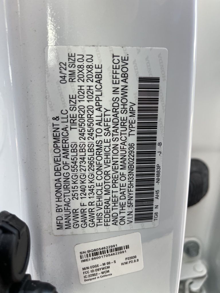 2022 Honda Pilot Sport 11