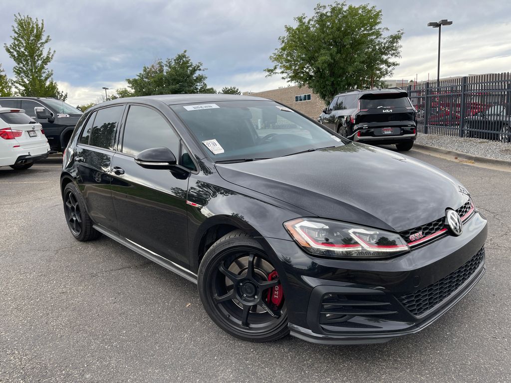 Deep Black Pearl 2021 Volkswagen Golf GTI Hatchback Front-Wheel Drive 7-Speed Dual Clutch