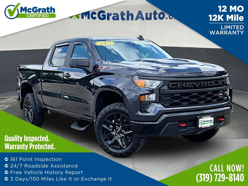 Dark Ash Metallic 2024 Chevrolet Silverado 1500 Pickup Truck Four-Wheel Drive Automatic